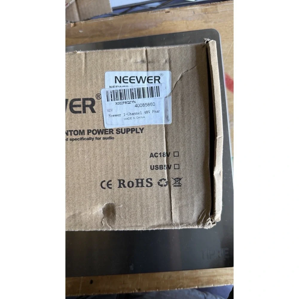 Neewer NW-100 48V Phantom Power Supply 1 Channel w/‎ Adapter